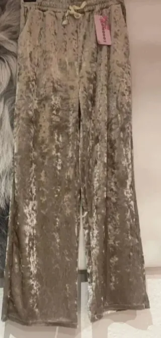Pantalón Terciopelo Beige Talla Única