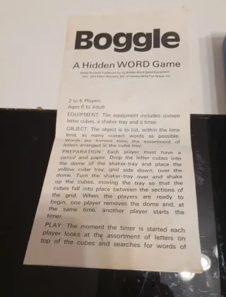 Juego Boggle Palitoy 1976 Vintage