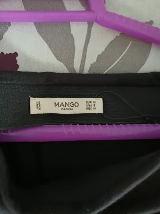 Vestido Mango negro Nuevo -Talla M.