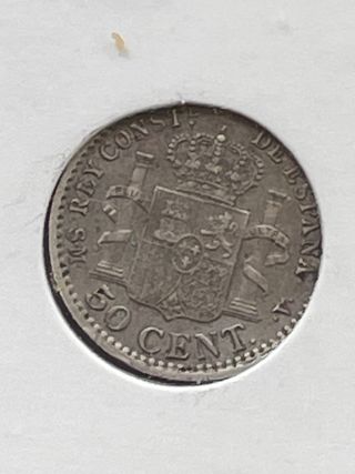 Moneda 50 céntimos Plata 1904