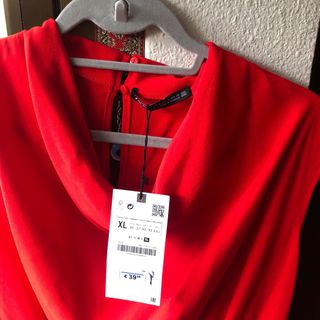 Rebaja Vestido Rojo Zara Talla XL