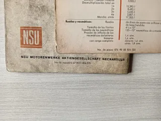 Manual NSU PRINZ 1000 TT