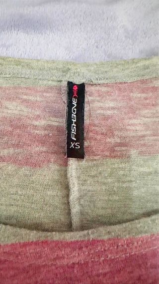 Camiseta Rayas Rosa y Gris Manga Larga