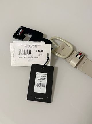 Cintura Tommy Hilfiger Beige Taglia 75