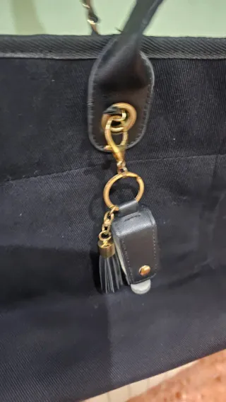 Bolso Grande Negro Chanel Perlas