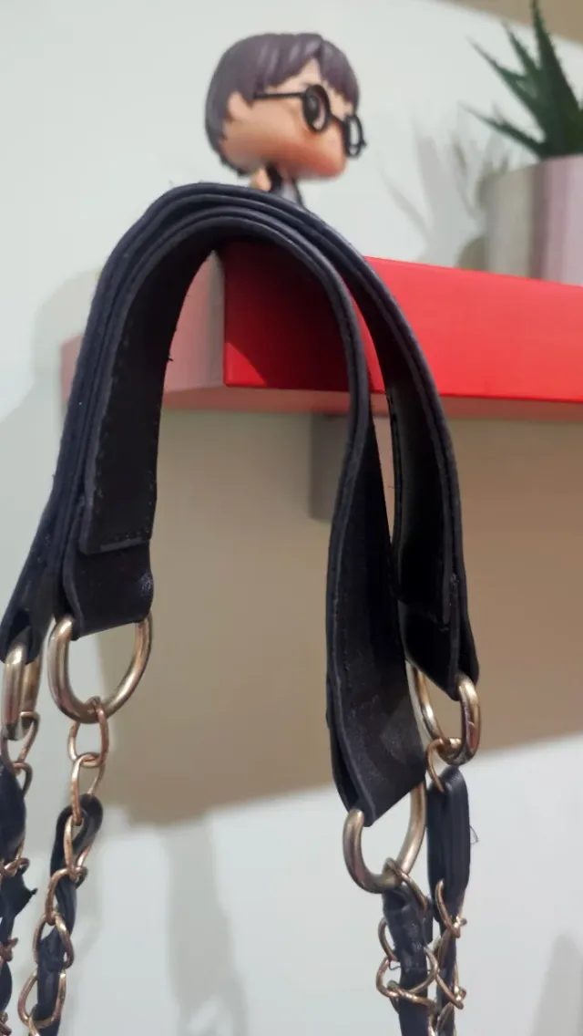 Bolso Grande Negro Chanel Perlas