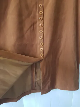 Gonna midi marrone vintage L/XL