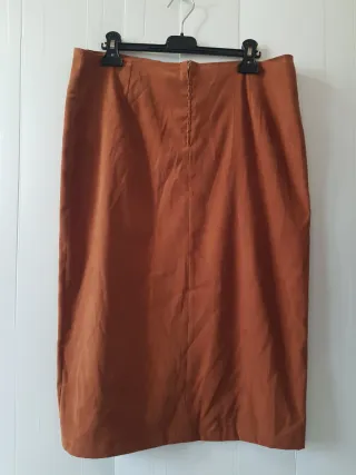 Gonna midi marrone vintage L/XL