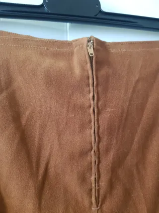 Gonna midi marrone vintage L/XL