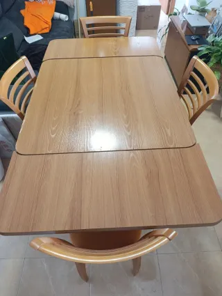 Mesa comedor extensible madera cerezo