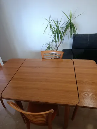 Mesa comedor extensible madera cerezo