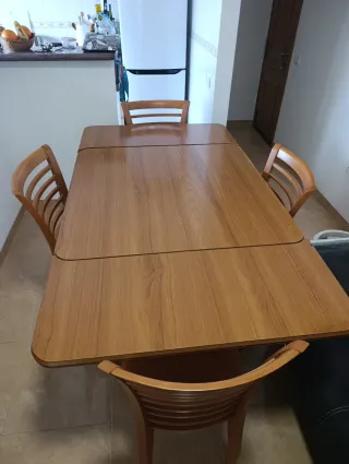Mesa comedor extensible madera cerezo