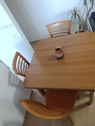 Mesa comedor extensible madera cerezo