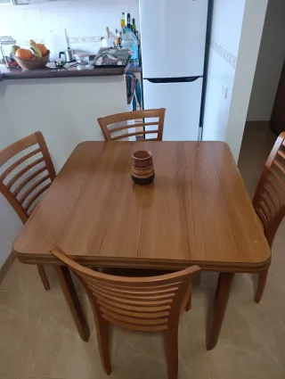 Mesa comedor extensible madera cerezo