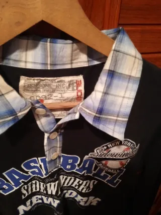 Polo Vintage Baseball Fishbone Talla M