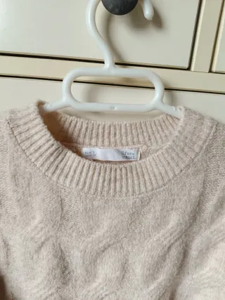 Jersey Sfera mujer punto trenzado beige Talla S