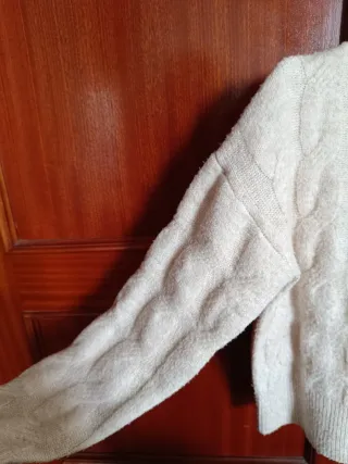 Jersey Sfera mujer punto trenzado beige Talla S