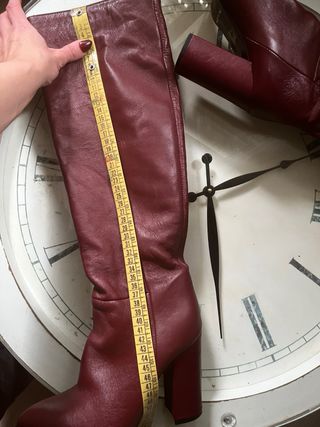 Stivali pelle bordeaux donna n. 37