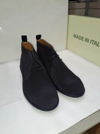 Polacchini camoscio blu uomo tg. 42