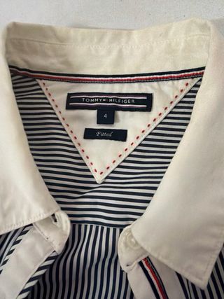 Camisa Tommy Hilfiger Mujer Rayas Azul Talla M