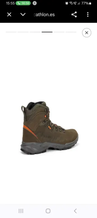 Botas de caza chiruca verdes y naranjas