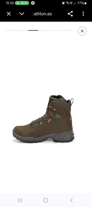 Botas de caza chiruca verdes y naranjas