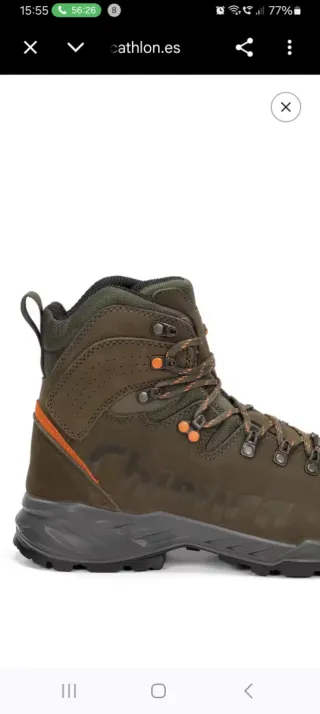 Botas de caza chiruca verdes y naranjas