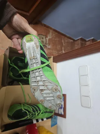 Zapatillas pista Clavos Adidas Adizero Verde/Negro