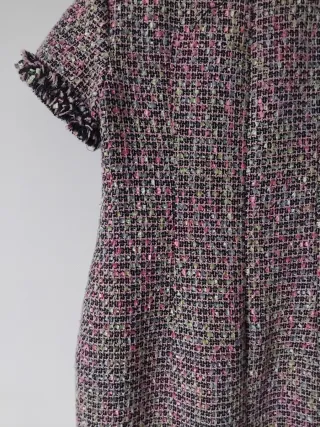 Abito corto tweed rosa