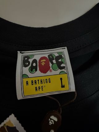Camiseta BAPE Negra Camuflaje Talla L