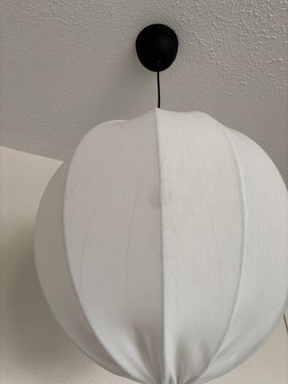 Lámpara colgante tela blanca Ikea