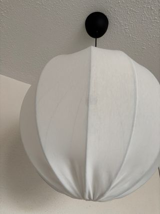 Lámpara colgante tela blanca Ikea
