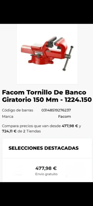 Tornillo banco Facom 150
