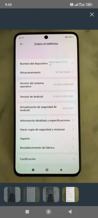 Xiaomi Redmi Note 13 Pro 5G 256GB Negro