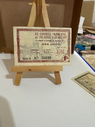 Billete El Consell Municipal Vilanova i la Geltrú
