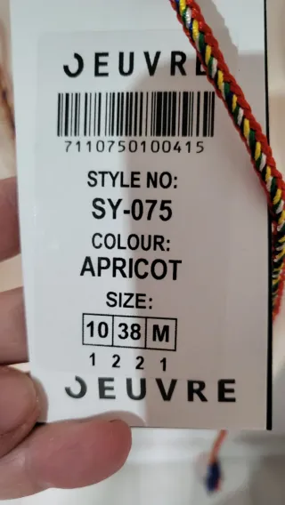 Blusa JEUVRE Beige con Tiras y Borlas