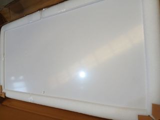 Mesa de centro cristal y metal plateado