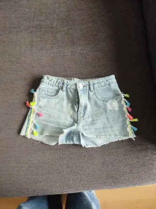 Shorts vaqueros niña desgastados talla 9