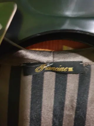 Pigiama donna righe oro e nero