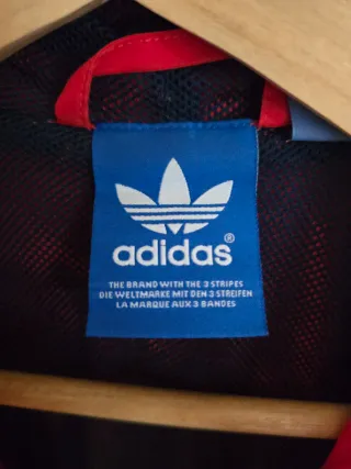 Chaqueta cremallera sudadera Adidas Roja y Azul