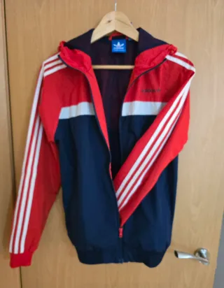 Chaqueta cremallera sudadera Adidas Roja y Azul