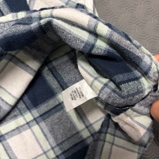 Camisa Vintage Xadrez Azul Algodão XL Flanela