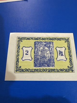 Billetes Municipales de Totana (1, 2, 25, 50 Peset