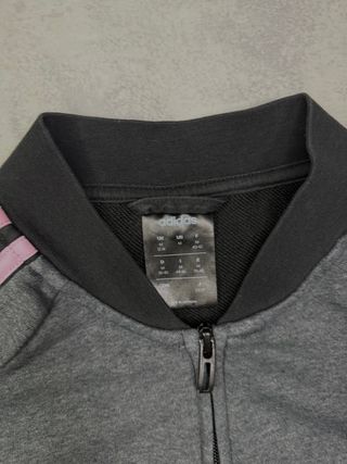 Chaqueta Adidas Bomber Mujer Gris Rosa