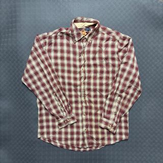 Camisa Xadrez Vintage Vermelha M Retro flanela