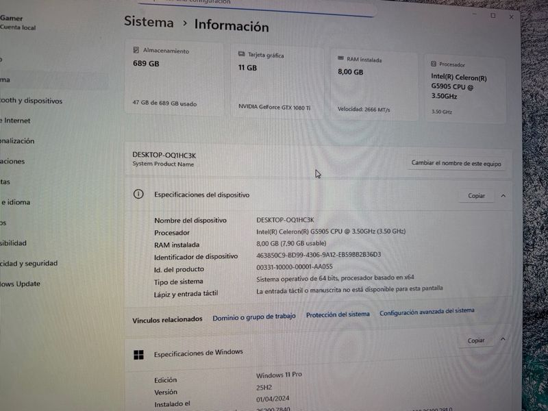 PC Gaming GTX 1080 Ti 11GB | 8GB RAM | SSD afbeelding 8