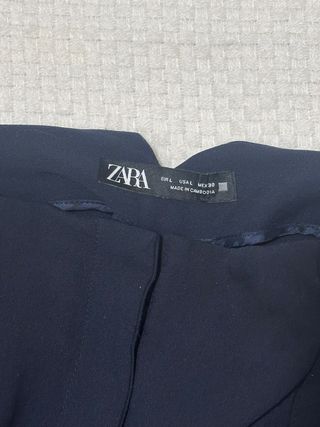 Pantaloni eleganti Zara blu scuro taglia L