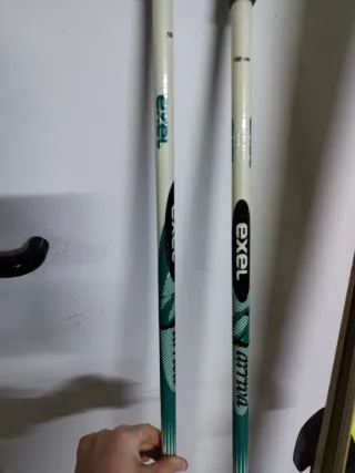 Esquís Rossignol 165cm +fijaciones +bastones 150cm