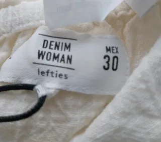 Falda midi DENIM blanca talla L/40