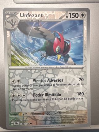 Carta Pokémon Unfezant Fase 2